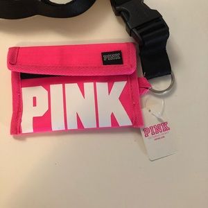 PINK Victoria's Secret Accessories - NWT VS Pink Hot Pink Logo Wallet Lanyard OS PINK Victoria's Secret Accessories - NWT VS Pink Hot Pink Logo Wallet Lanyard OS